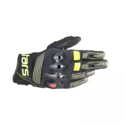 Alpinestars Halo Leather мотоперчатки Forest Black Yellow Зеленый