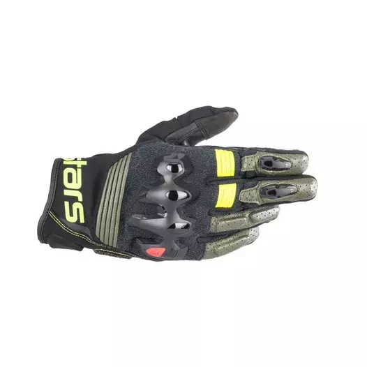 Alpinestars Halo Leather мотоперчатки Forest Black Yellow Зеленый (размер: m)