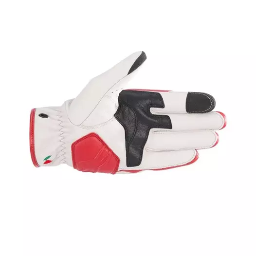 Alpinestars Dyno Leather мотоперчатки White Red Белый