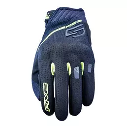 Five Rs3 Evo Airflow мотоперчатки Black Fluo Yellow Синий
