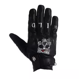 Helstons Skull Ete Leather мотоперчатки Black Черный
