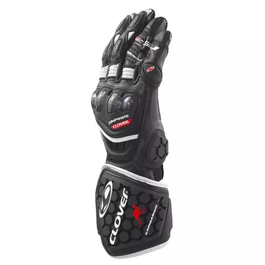 Clover Rs-9 Race Replica мотоперчатки Black White Черный
