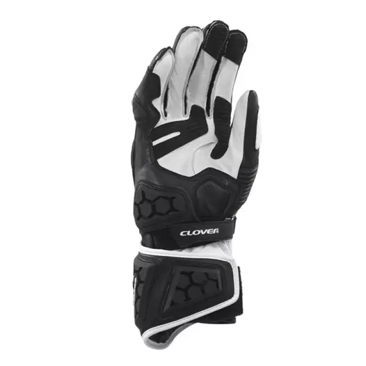 Clover Rs-9 Race Replica мотоперчатки Black White Черный