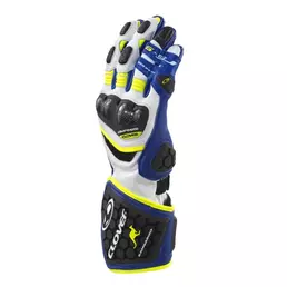 Clover Rs-9 Race Replica мотоперчатки White Blue Yellow Синий