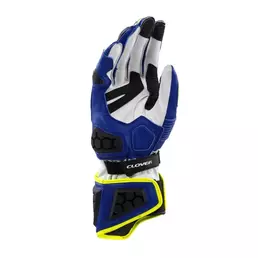 Clover Rs-9 Race Replica мотоперчатки White Blue Yellow Синий