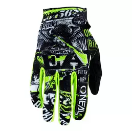 O Neal Matrix Attack мотоперчатки Black Neon Yellow Зеленый