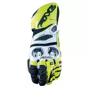 Five Rfx Race мотоперчатки White Yellow Fluo Желтый