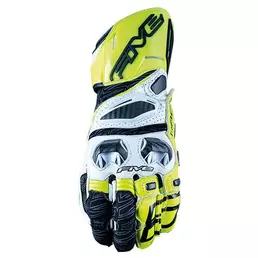 Five Rfx Race мотоперчатки White Yellow Fluo Желтый
