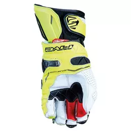 Five Rfx Race мотоперчатки White Yellow Fluo Желтый