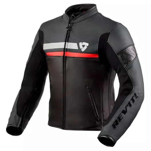 REVIT Mile lederjacke Красно-черный (размер: 48)