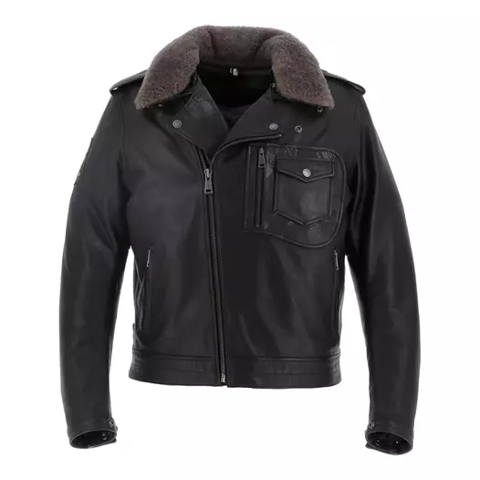 Helstons Perco Leather мотокуртка Black Черный (размер: m)
