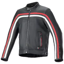 ALPINESTARS Dyno lederjacke Black / Ruby / Red / Ecru
