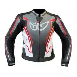 Berik Race-sport 2 Leather мотокуртка Black White Red Зеленый