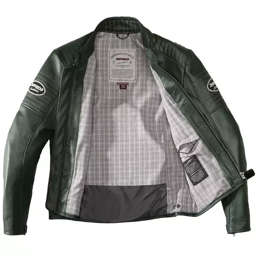 Spidi Clubber Leather мотокуртка Green Ice Зеленый