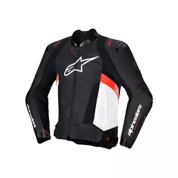 Alpinestars Missile V3 Leather мотокуртка White Red Красный