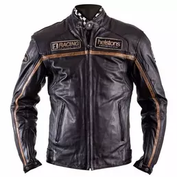 Helstons Daytona Leather мотокуртка Black Черный