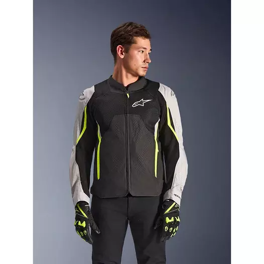 Alpinestars Ast V3 Air мотокуртка Silver Yellow Fluo Желтый