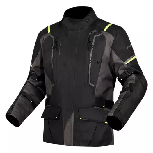 LS2 Textil Narvik jacke Grey / Black / Hi-Vis Yellow (размер: xs)