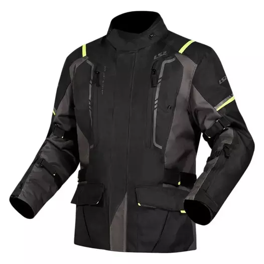 LS2 Textil Narvik jacke Grey / Black / Hi-Vis Yellow