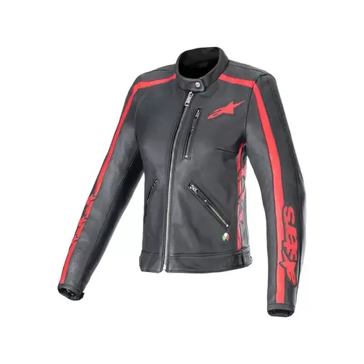 Alpinestars Stella Dyno Leather мотокуртка Black Red Красный (размер: xs)