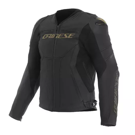 Dainese Racing 5 Leather мотокуртка Black Gold Черный (размер: 44)
