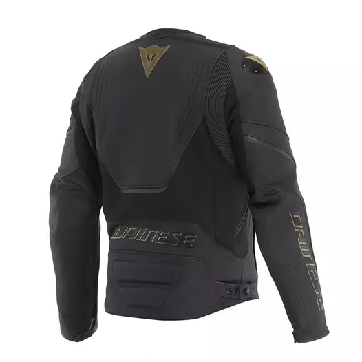 Dainese Racing 5 Leather мотокуртка Black Gold Черный