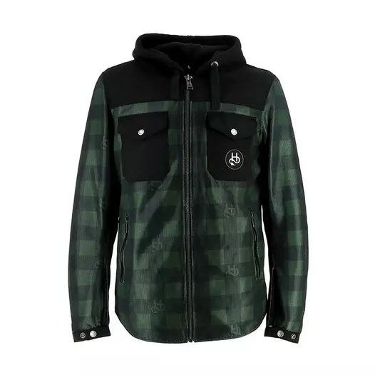 Helstons Wood Air Canvas мотокуртка Black Green Зеленый (размер: s)