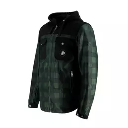 Helstons Wood Air Canvas мотокуртка Black Green Зеленый
