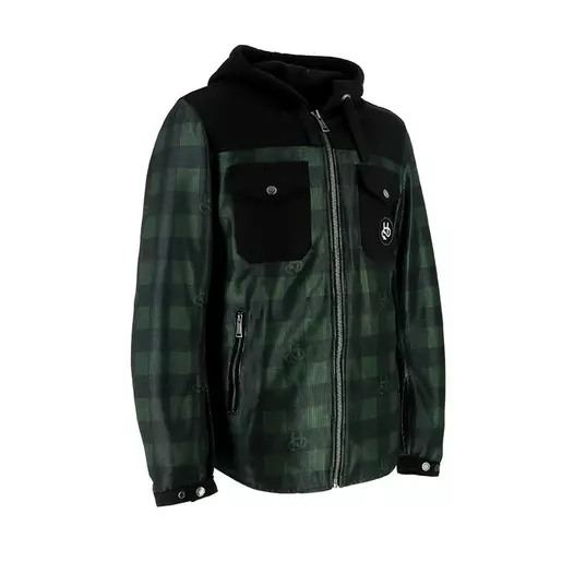 Helstons Wood Air Canvas мотокуртка Black Green Зеленый