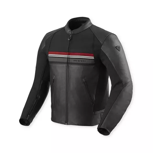 Rev'it Mile 2 Leather мотокуртка Black Red Красный (размер: 46)