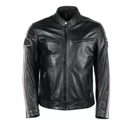 Helstons Race Rag Leather мотокуртка Black Черный