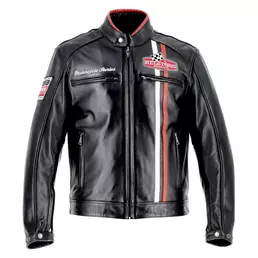 Helstons Jay Leather мотокуртка Black Черный