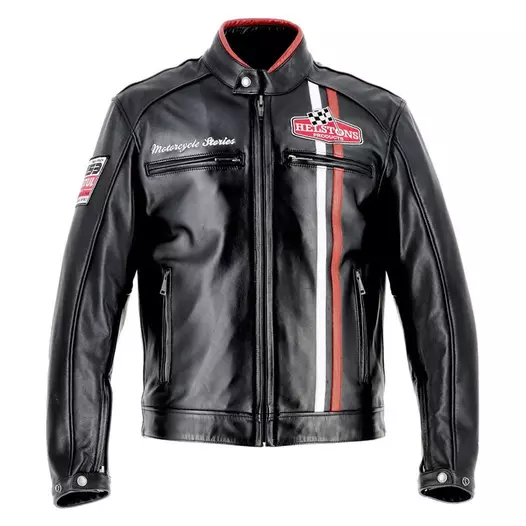 Helstons Jay Leather мотокуртка Black Черный (размер: m)