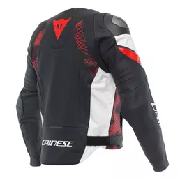 Dainese Avro 5 Leather мотокуртка Black Red Lava White Красный
