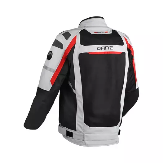 Dane Solskin мотокуртка Black Light Grey Red Красный