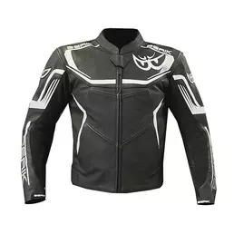 Berik Lj 9063 Leather мотокуртка Black White Черный