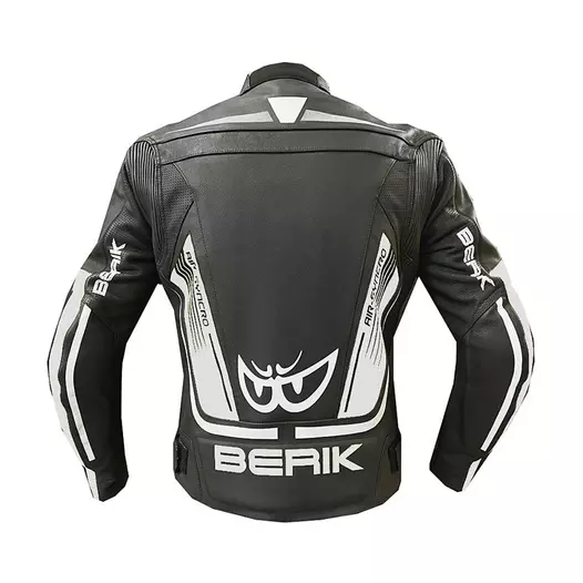 Berik Lj 9063 Leather мотокуртка Black White Черный