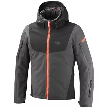 IXON Burning Kapuzenjacke Anthracite / Black / Neon Red
