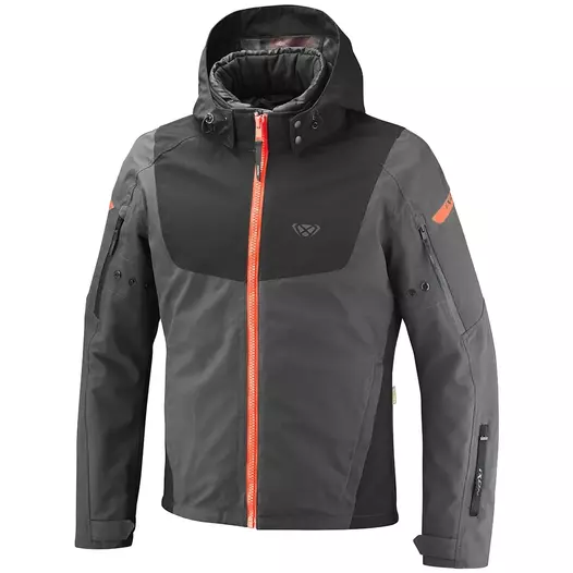 IXON Burning Kapuzenjacke Anthracite / Black / Neon Red (размер: 3xl)