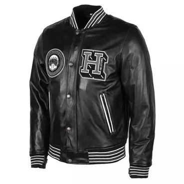 Helstons Leather мотокуртка College Rag Black Черный