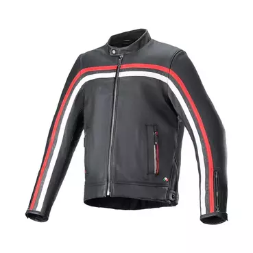 Alpinestars Dyno Leather мотокуртка Black Red Красный