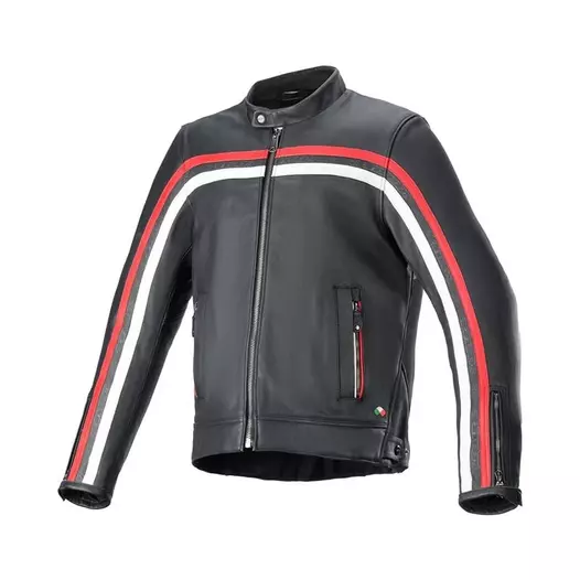 Alpinestars Dyno Leather мотокуртка Black Red Красный (размер: s)