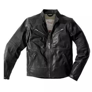 Spidi Garage Robust Leather мотокуртка Black Черный