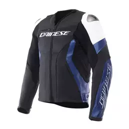 Dainese Racing 5 Leather мотокуртка Black White Blue Синий (размер: 48)