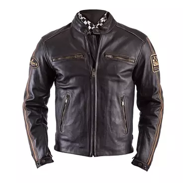 Helstons Ace Cuir Oldies Leather мотокуртка Brown Коричневый
