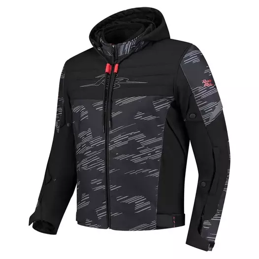 RUSTY STITCHES Liam jacke Black / Grey / Red (размер: l)