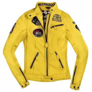 Women's Leather мотокуртка Holyfreedom Yellow Желтый