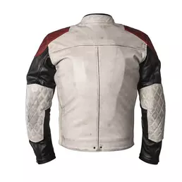 Helstons Tracker Leather мотокуртка White Black Red Белый