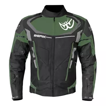 BERIK NJ-223318-BK Rennjacke Black / Military Green / Dark Grey