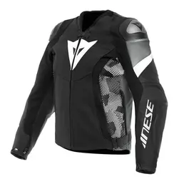 Dainese Avro 5 Leather мотокуртка Black White Белый